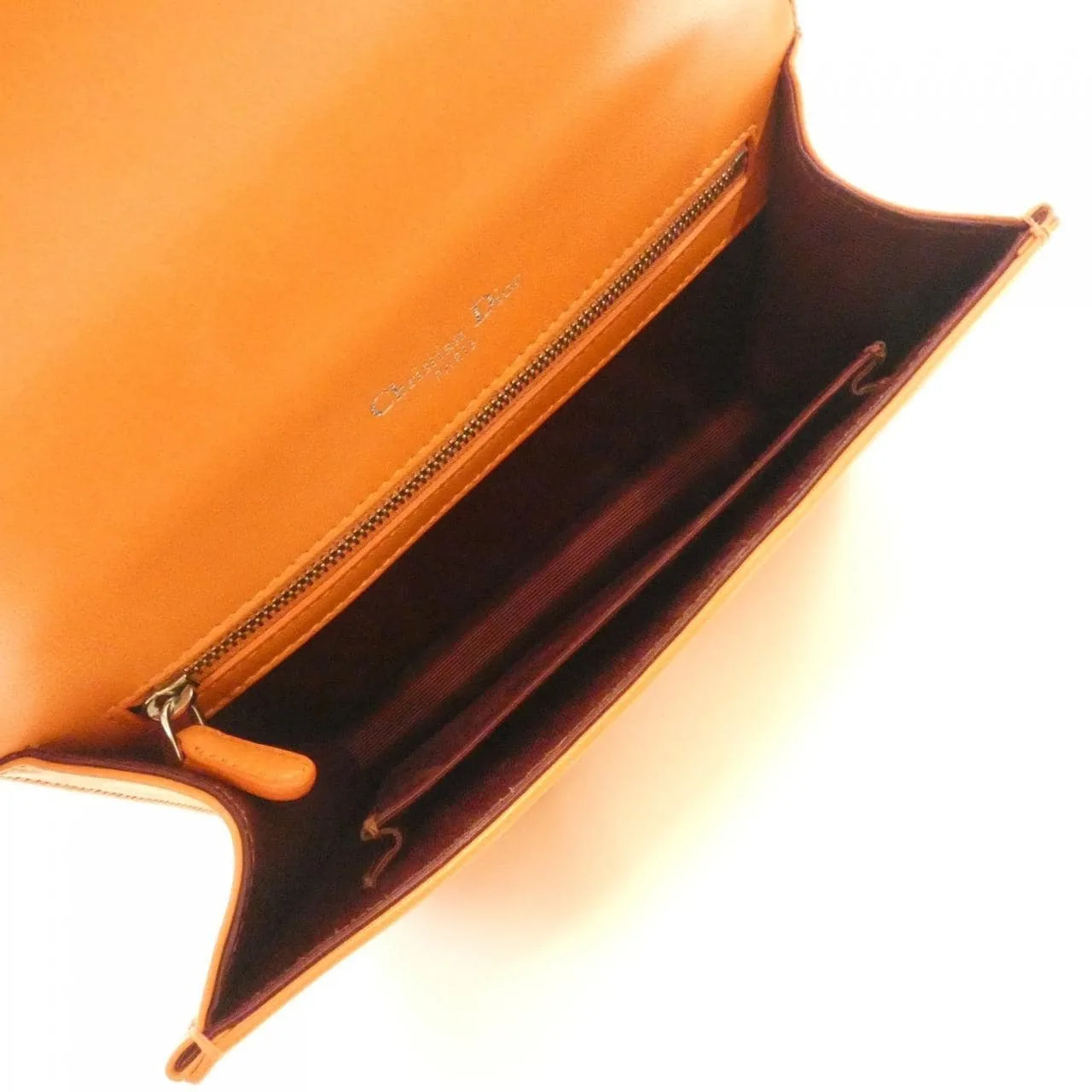 DIOR Shoulder Leather 橙色 皮革 中古品B - 縮圖 9