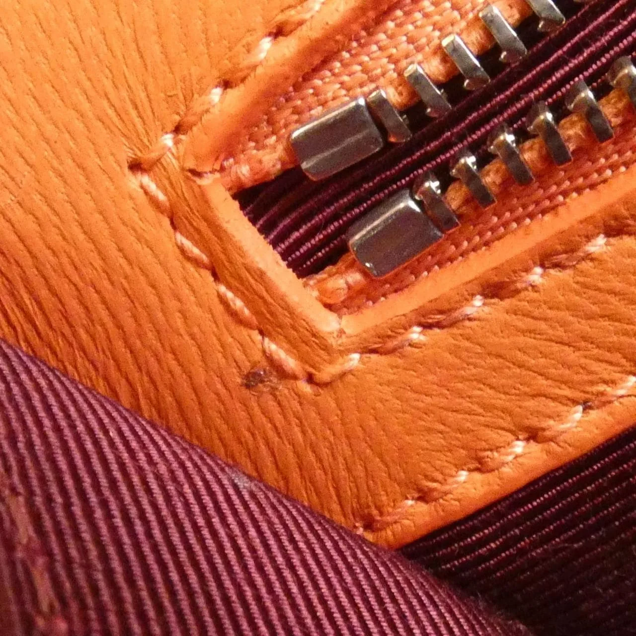 DIOR Shoulder Leather 橙色 皮革 中古品B - 縮圖 10