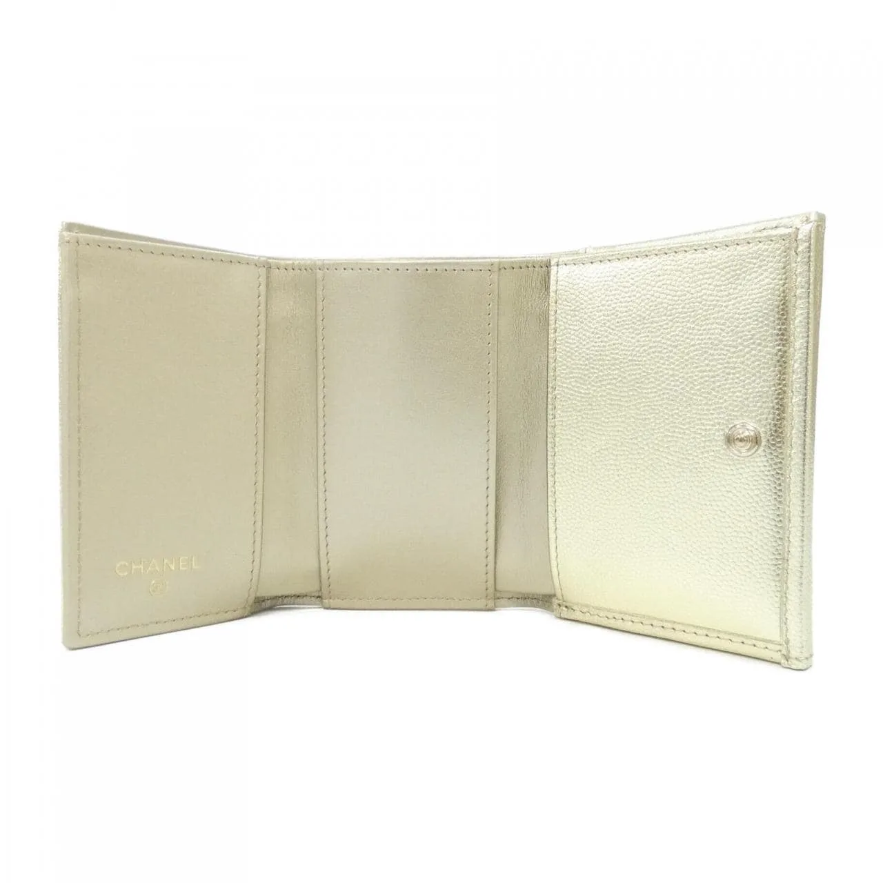 CHANEL AP4655 Wallet Grained Calfskin Gold Grained Calfskin Unused - Thumbnail 4
