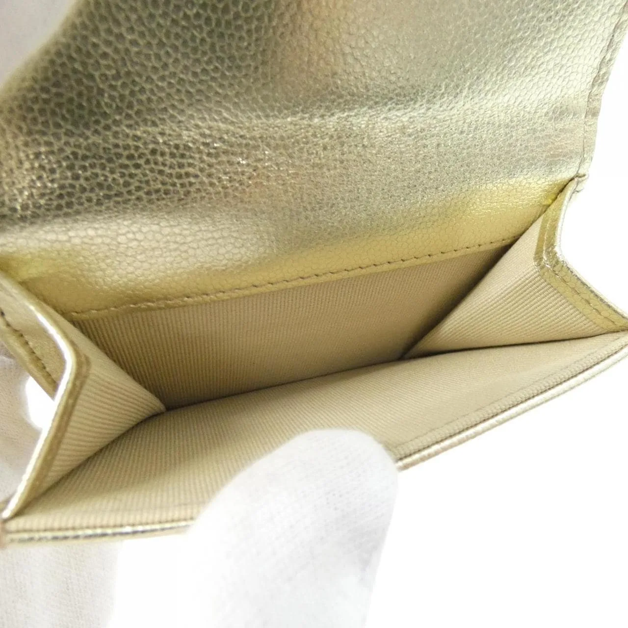 CHANEL AP4655 Wallet Grained Calfskin Gold Grained Calfskin Unused - Thumbnail 6