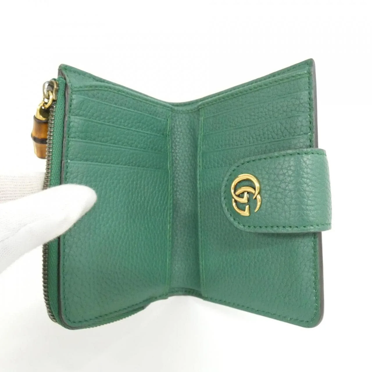 GUCCI 739498 AABXM Wallet Leather 黑色 皮革 中古品A - 縮圖 6