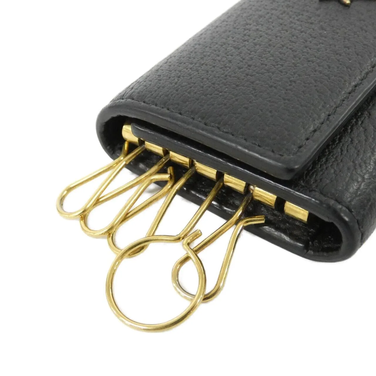 GUCCI 523683 DJ20T Key Case Leather 黑色 皮革 中古品A - 縮圖 2