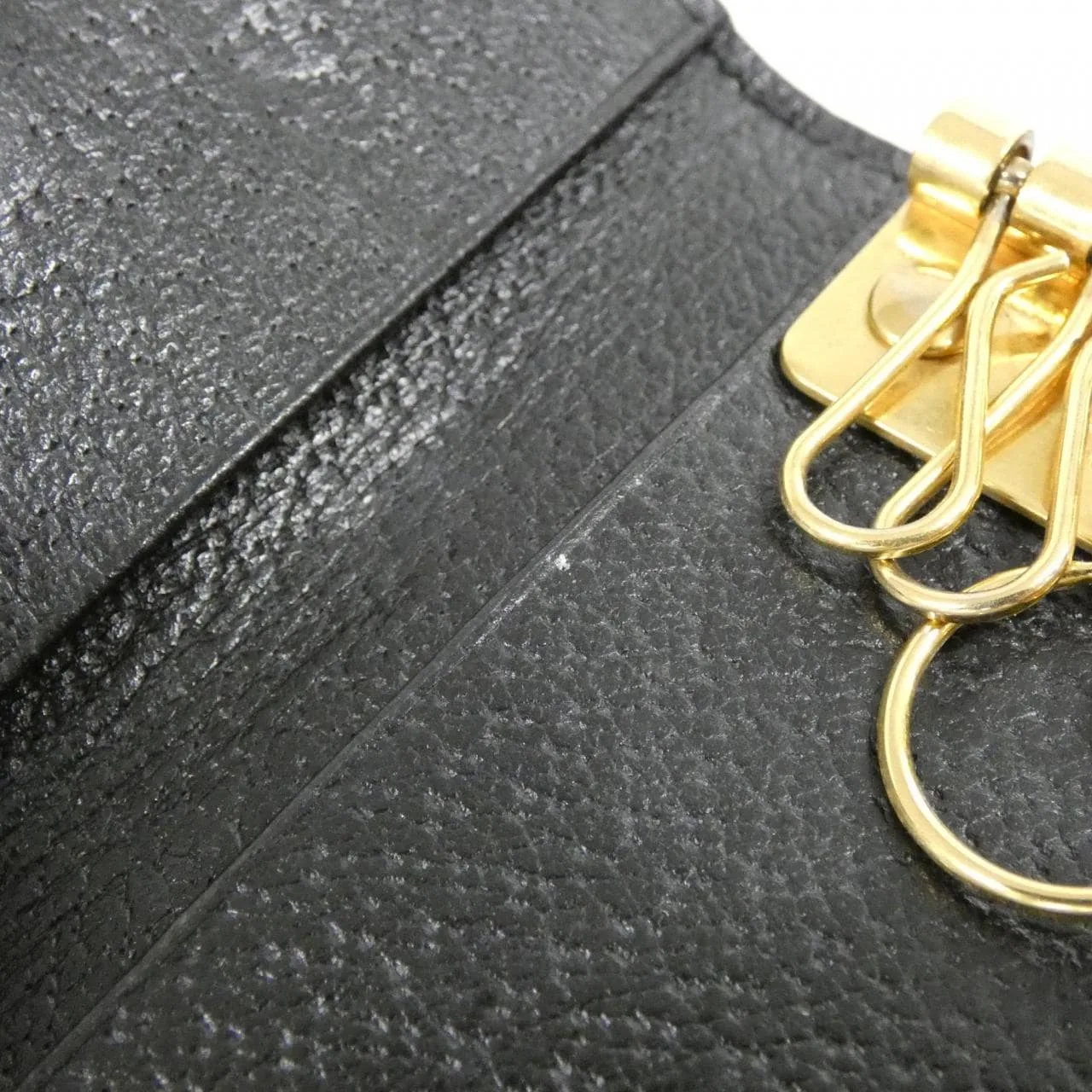 GUCCI 523683 DJ20T Key Case Leather 黑色 皮革 中古品A - 縮圖 6