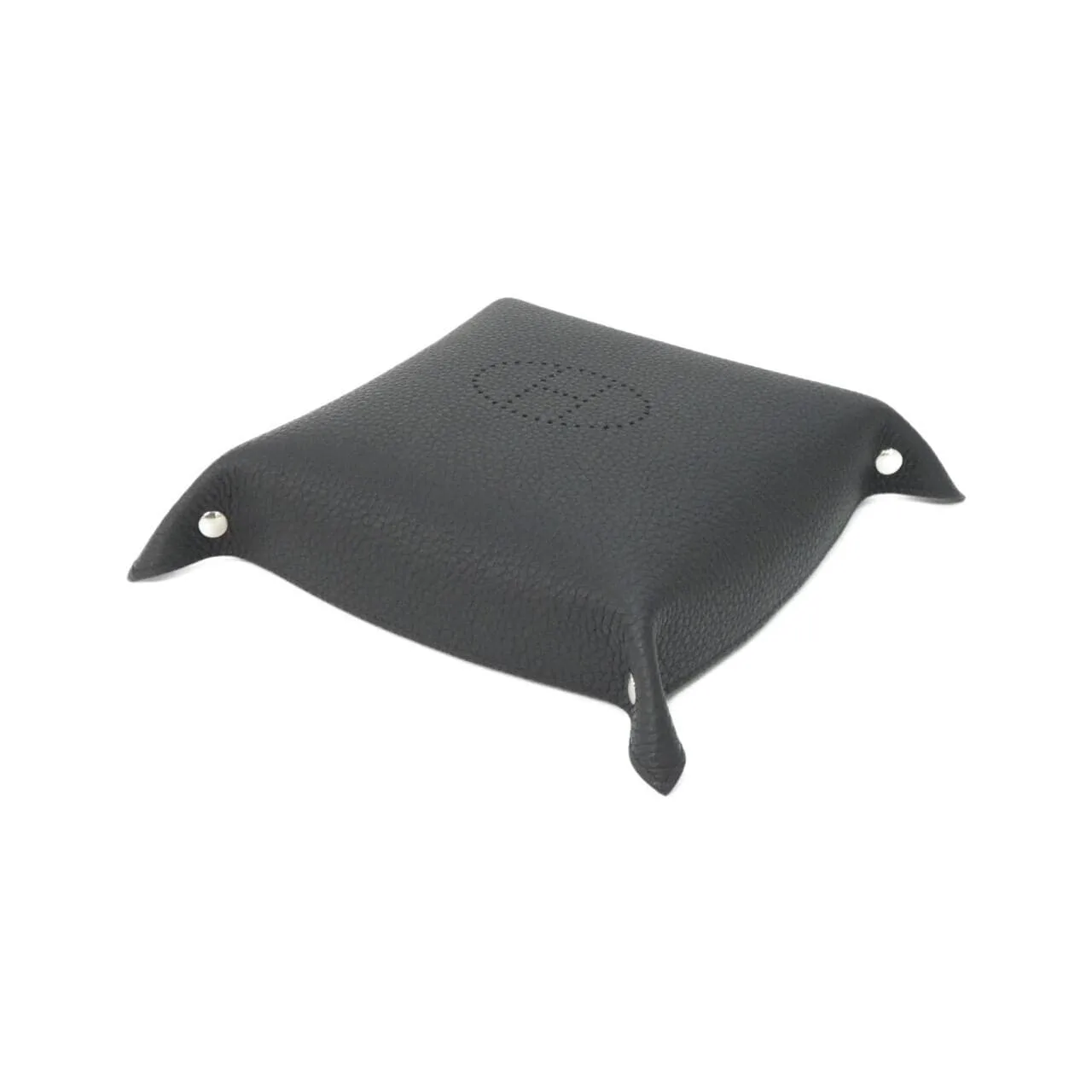 HERMES 400060M Wallet Clemence Black Clemence Leather Rank A - Thumbnail 2