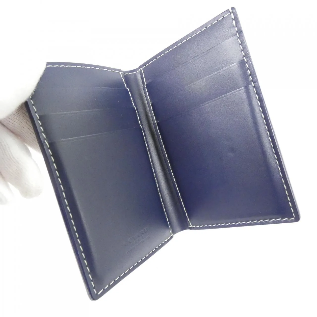 GOYARD APM115 Card Case Canvas 深藍色 帆布 中古品A - 縮圖 5