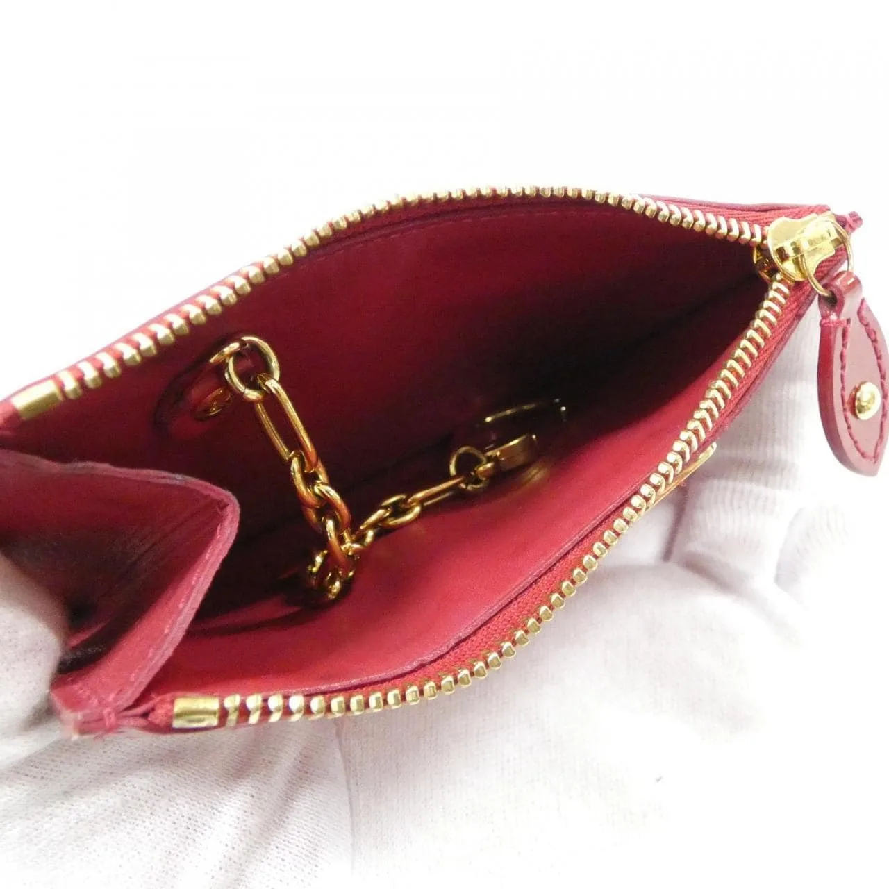 LOUIS VUITTON Pochette M93559 Coin Case Vernis Black Vernis Rank A - Thumbnail 7