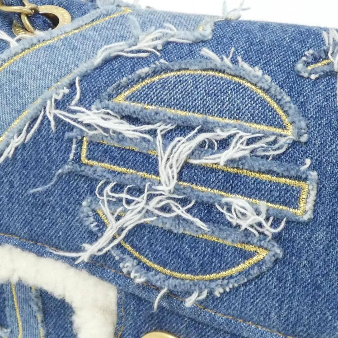 CHANEL AS0875 Shoulder Denim White Denim Rank A - Thumbnail 5