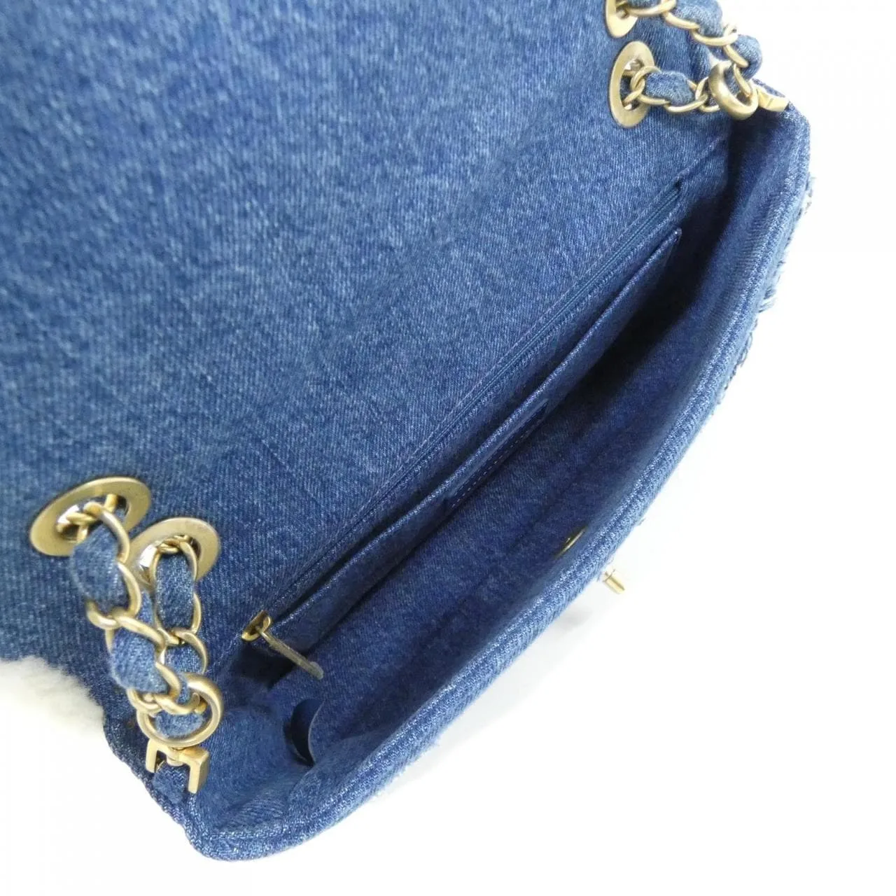 CHANEL AS0875 Shoulder Denim White Denim Rank A - Thumbnail 8