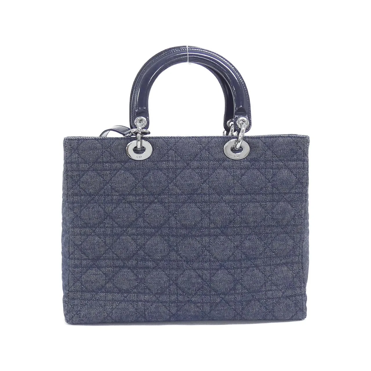 DIOR Lady Dior 手提包 漆皮 藍色 漆皮 中古品A - 縮圖 2