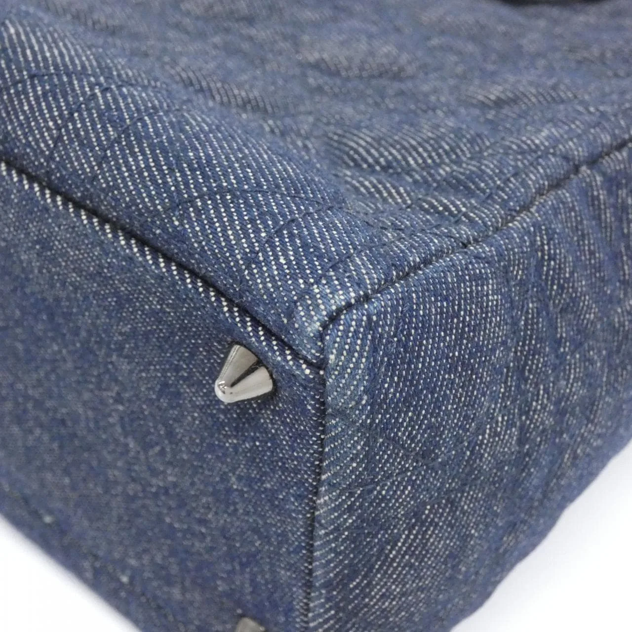 DIOR Lady Dior 手提包 漆皮 藍色 漆皮 中古品A - 縮圖 3