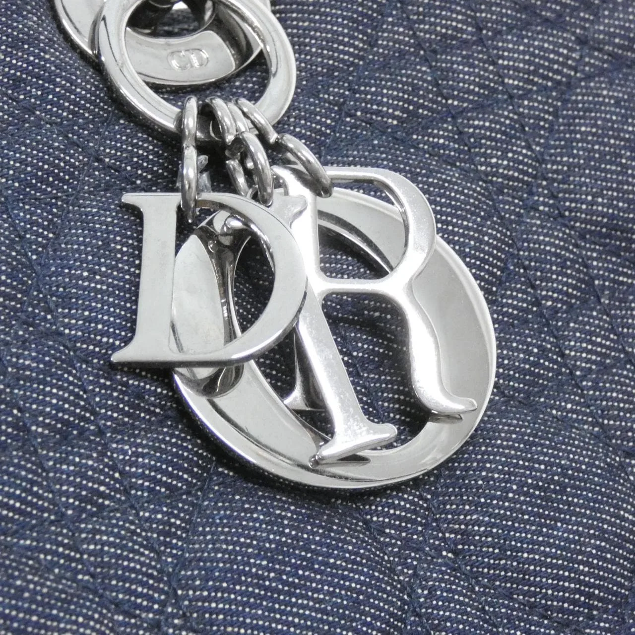 DIOR Lady Dior 手提包 漆皮 藍色 漆皮 中古品A - 縮圖 4