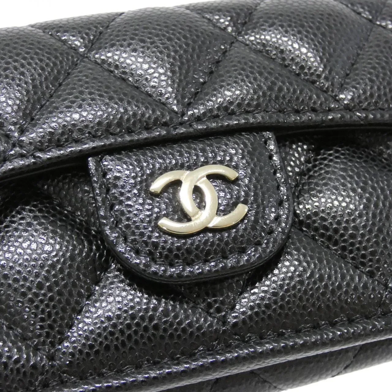 CHANEL Timeless Classic AP0230 Wallet Grained Calfskin 黑色 荔枝紋牛皮 中古品A - 縮圖 3