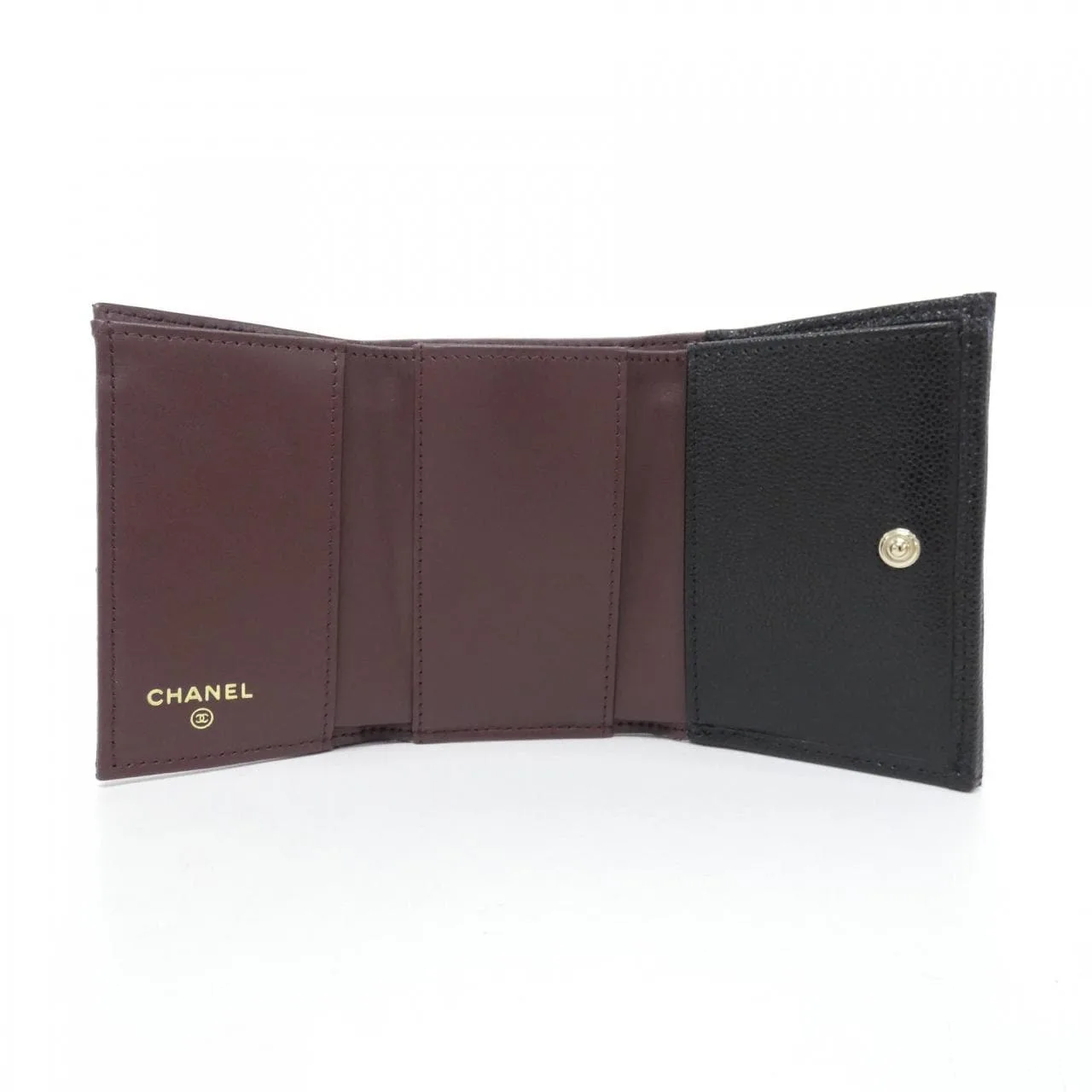 CHANEL Timeless Classic AP0230 Wallet Grained Calfskin 黑色 荔枝紋牛皮 中古品A - 縮圖 4