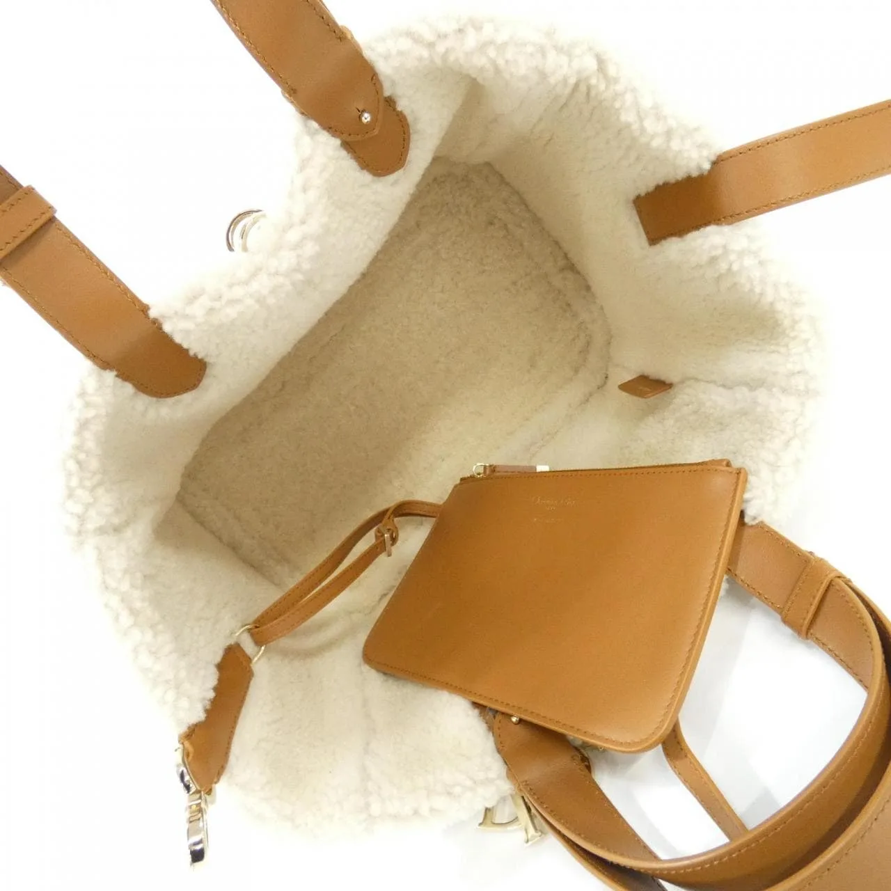 DIOR Toujours M2821OMMZ Handbag Lambskin 黑色 羊皮 中古品A - 縮圖 7