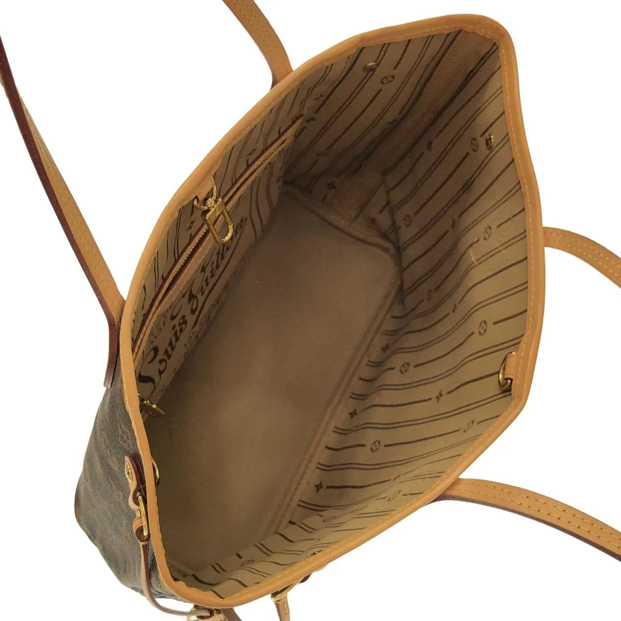 LOUIS VUITTON Neverfull M40155 Tote Monogram 黑色 Monogram 中古品A - 縮圖 6