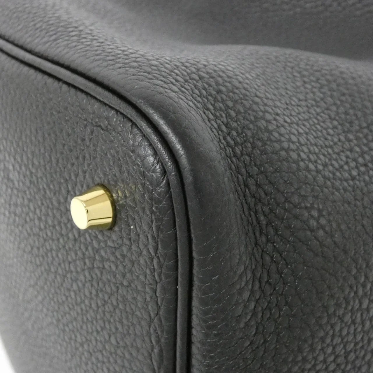 HERMES Picotin 060991CC Handbag Clemence 黑色 Clemence 皮 中古品A - 縮圖 2