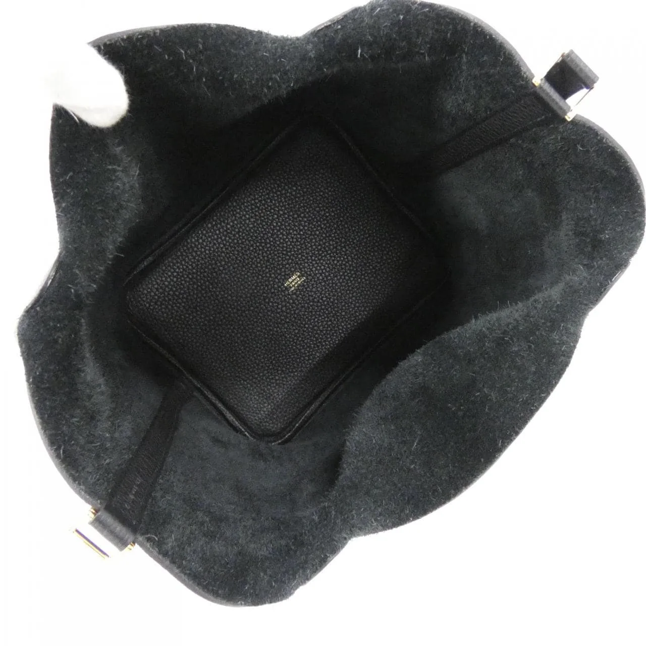 HERMES Picotin 060991CC Handbag Clemence 黑色 Clemence 皮 中古品A - 縮圖 7