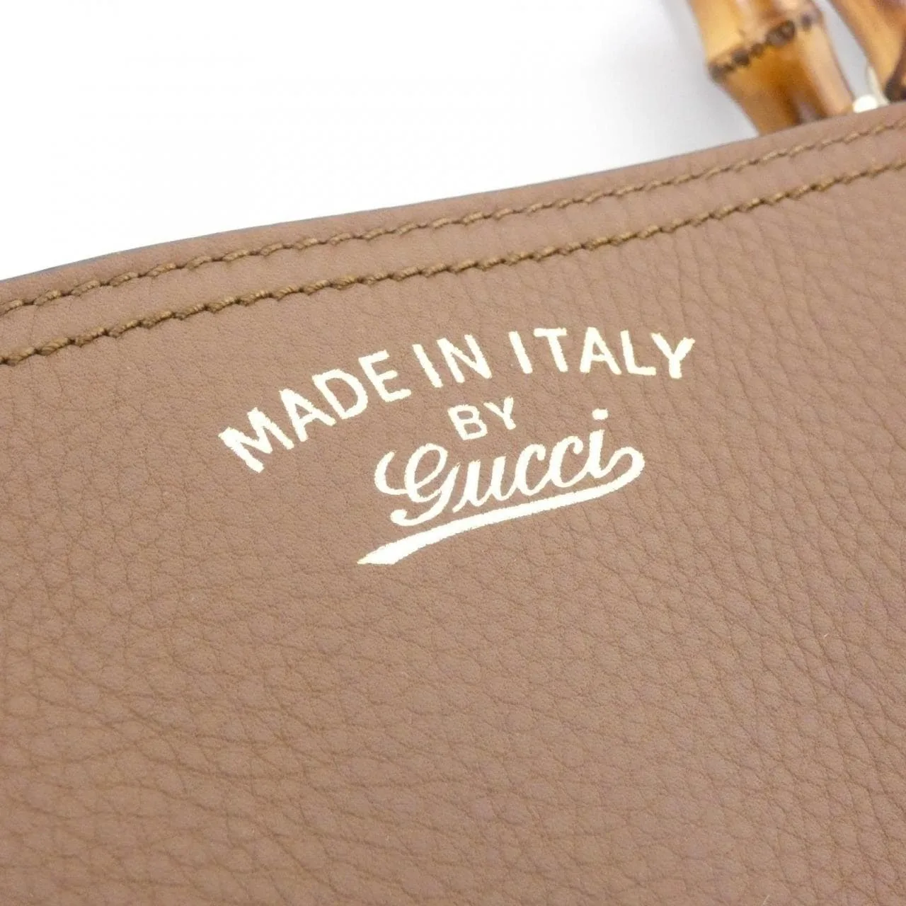 GUCCI Bamboo Shopper 323660 A7M0A Handbag Leather 黑色 皮革 中古品A - 縮圖 5