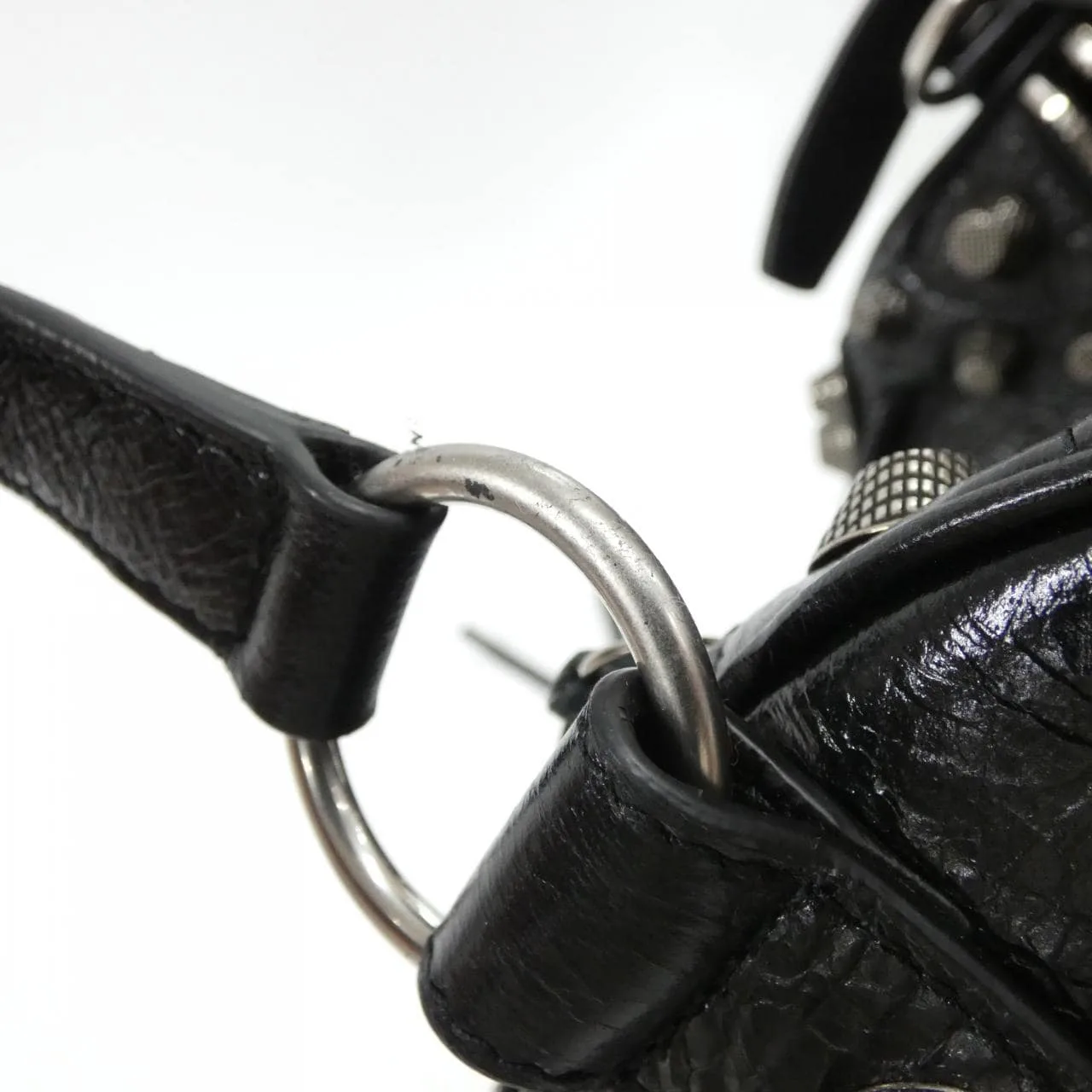 BALENCIAGA Le Cagole 771716 210KR Shoulder Lambskin 黑色 羊皮 中古品A - 縮圖 4