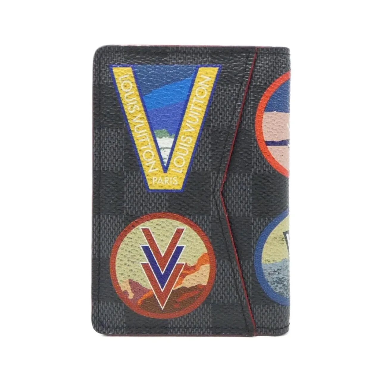 LOUIS VUITTON N60130 Card Case Damier Black Damier Rank A - Thumbnail 2