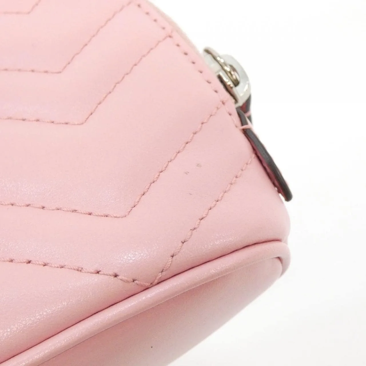 GUCCI Horsebit 1955 625544 Pouch Leather 粉色 皮革 中古品A - 縮圖 4