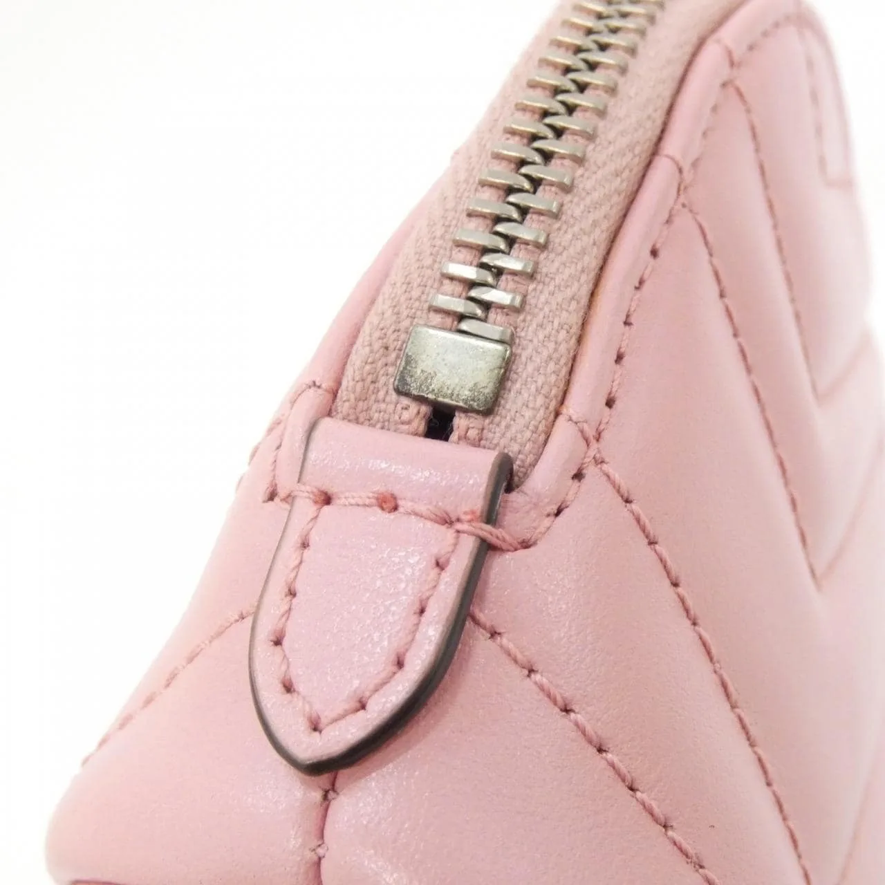 GUCCI Horsebit 1955 625544 Pouch Leather 粉色 皮革 中古品A - 縮圖 5