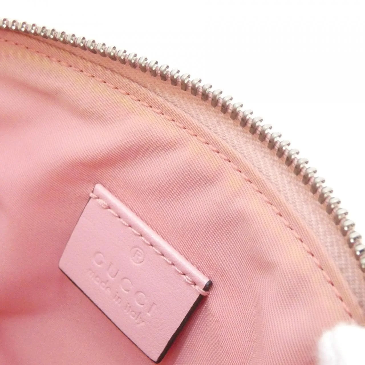 GUCCI Horsebit 1955 625544 Pouch Leather 粉色 皮革 中古品A - 縮圖 7