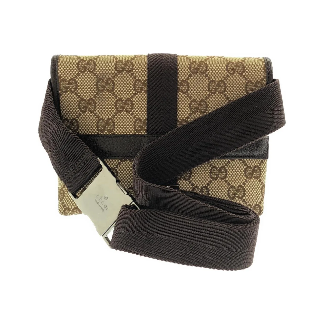 GUCCI 131236 Belt Canvas 米色 帆布 中古品A - 縮圖 2