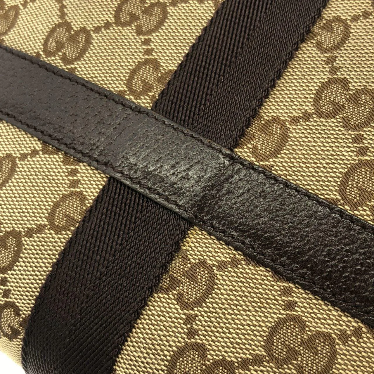 GUCCI 131236 Belt Canvas 米色 帆布 中古品A - 縮圖 4