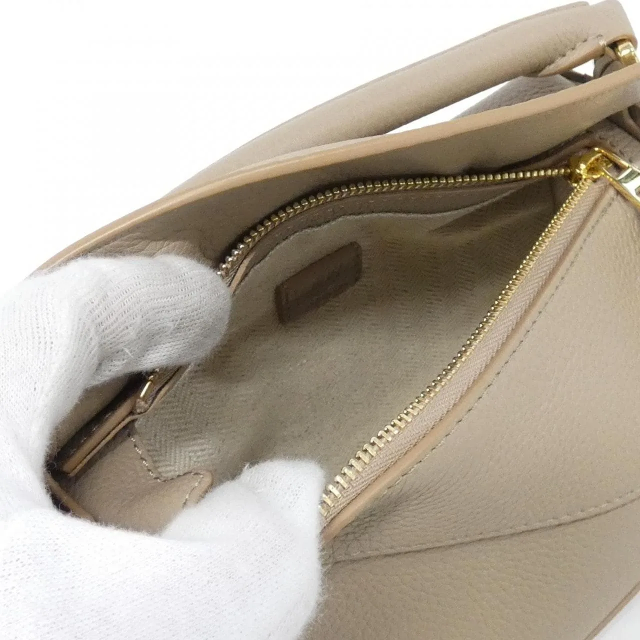 LOEWE Puzzle A510P88X16 Handbag 黑色 中古品A - 縮圖 6