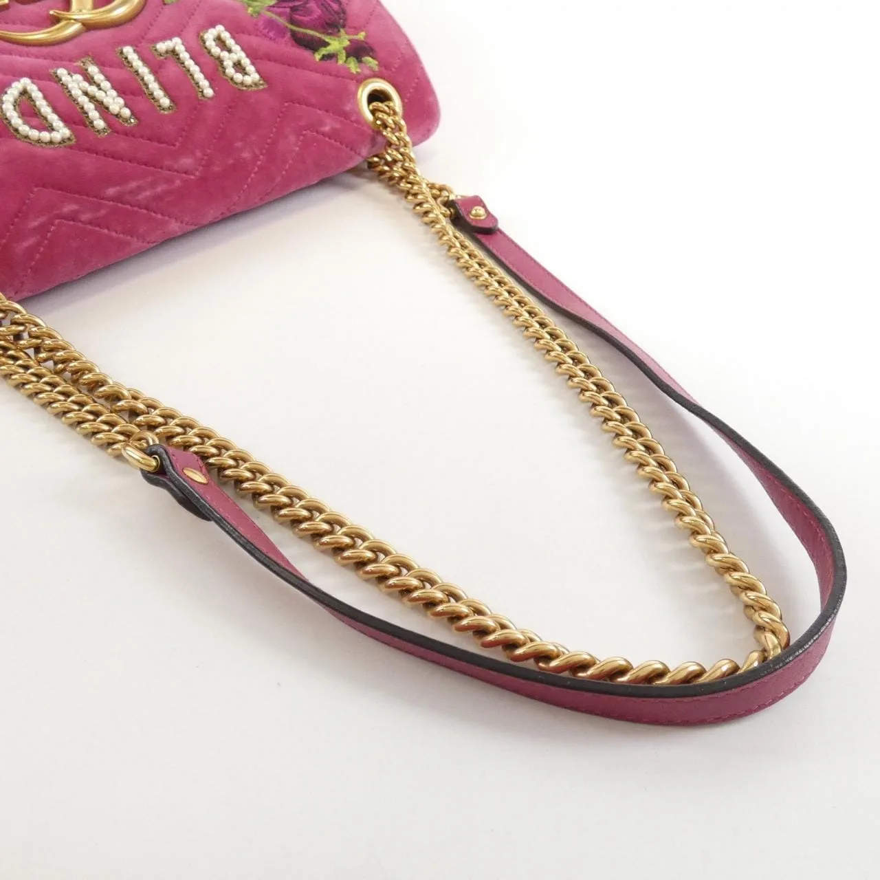 GUCCI Marmont 443496 Shoulder Pink Rank B - Thumbnail 6