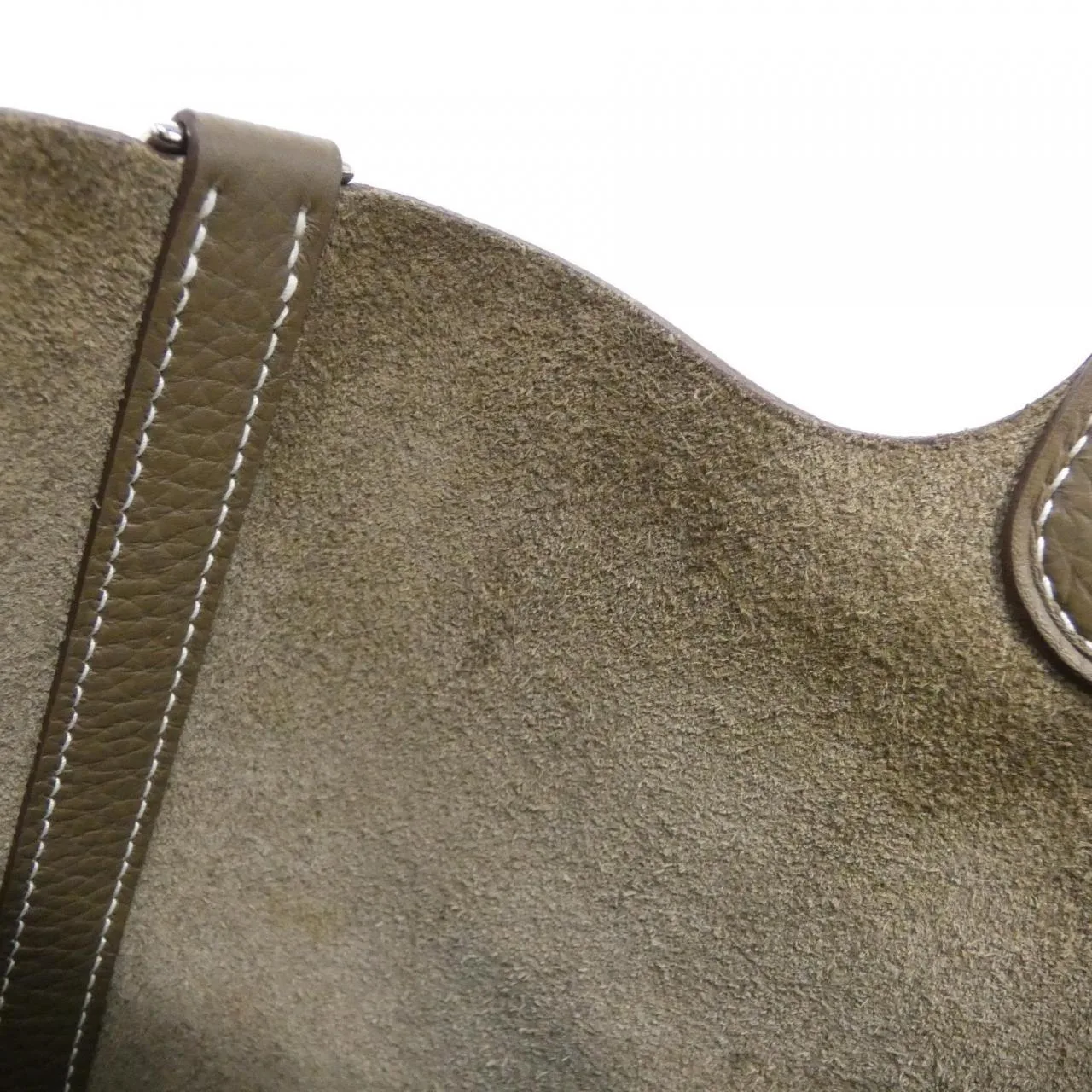 HERMES Picotin 060991CK Handbag Clemence Etoupe Clemence Leather Rank A - Thumbnail 7