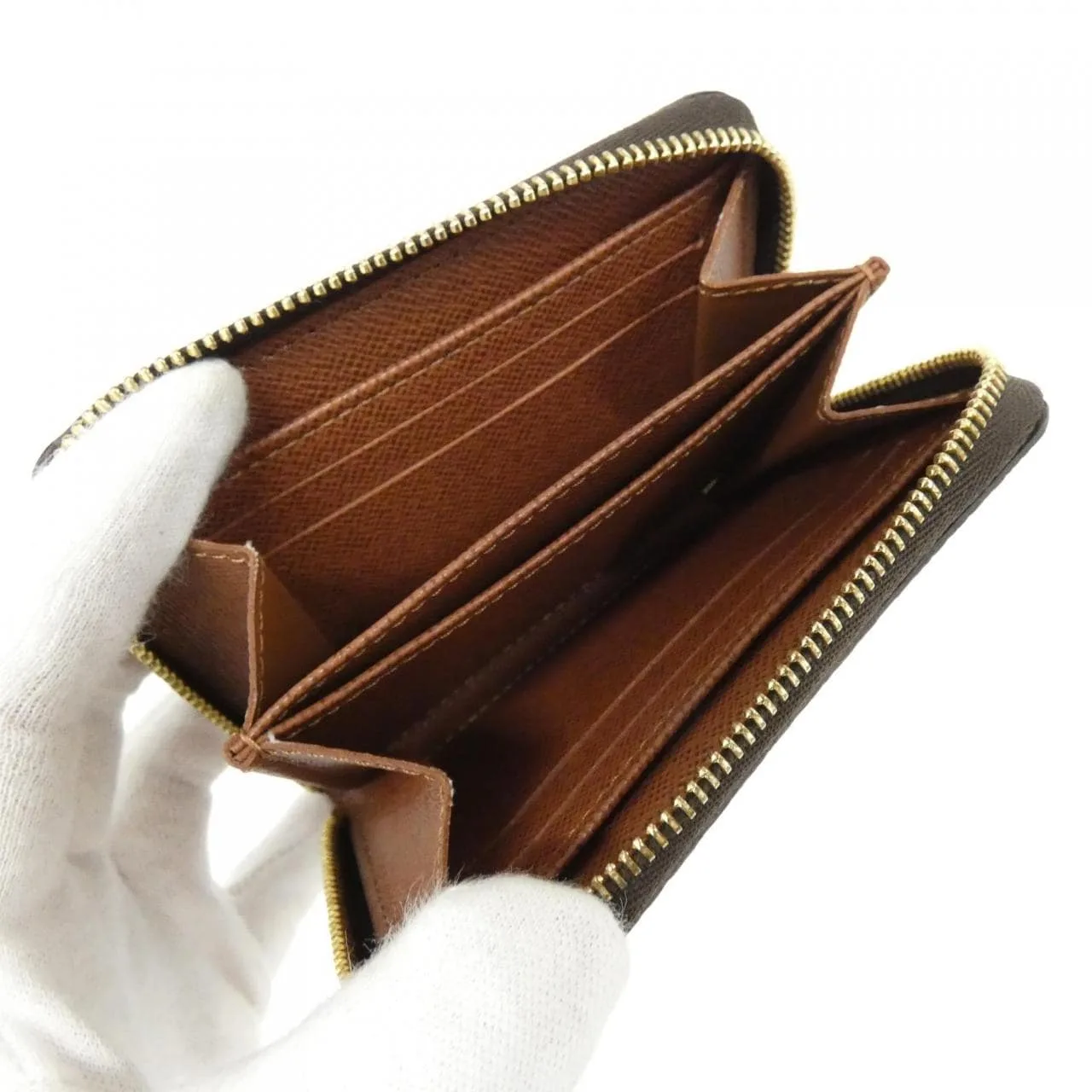 LOUIS VUITTON M60067 Coin Case Monogram 黑色 Monogram 中古品A - 縮圖 4