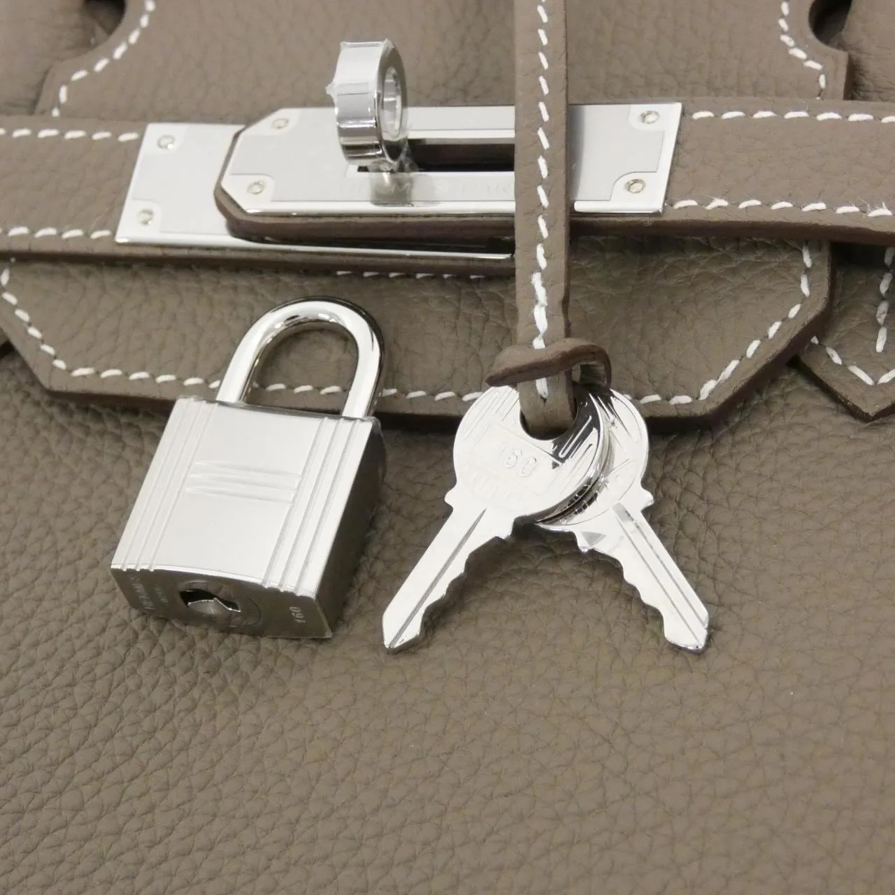 HERMES 030520CK Handbag Togo Etoupe Togo Leather - Thumbnail 4