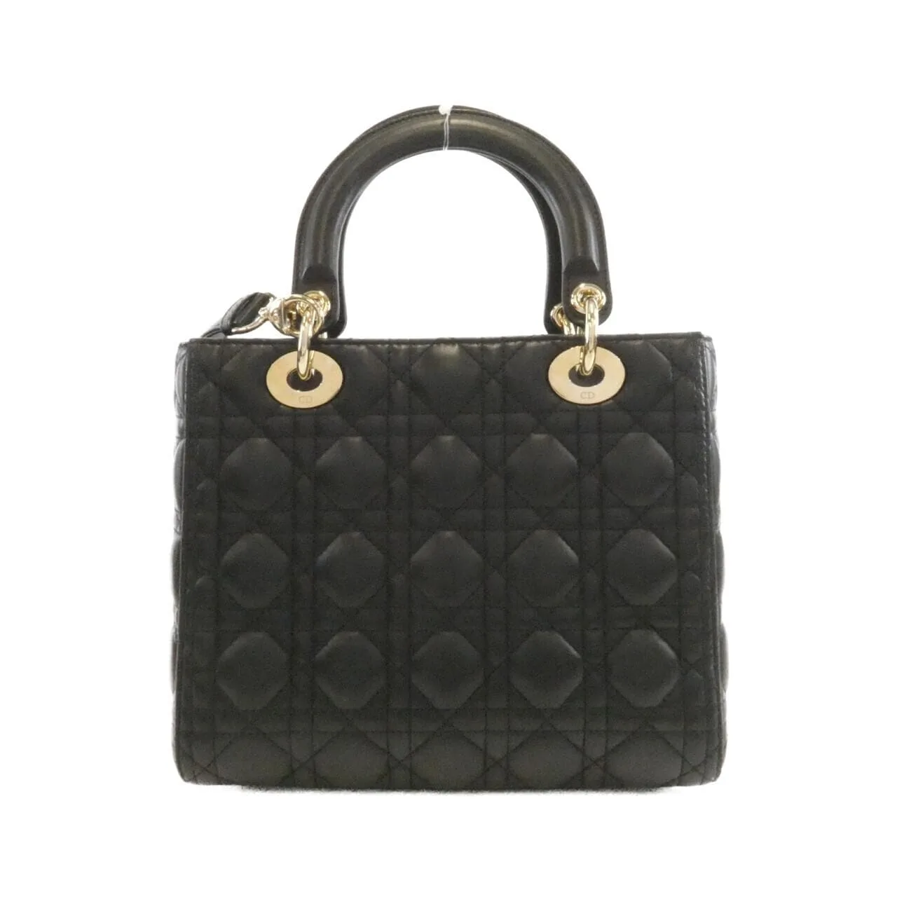 DIOR Lady Dior M0565ONGE Handbag Lambskin 黑色 羊皮 中古品B - 縮圖 2
