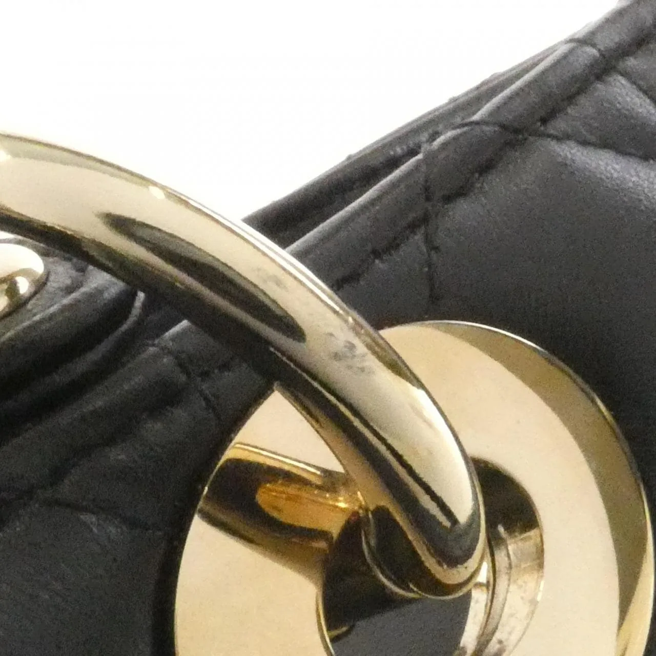 DIOR Lady Dior M0565ONGE Handbag Lambskin 黑色 羊皮 中古品B - 縮圖 6