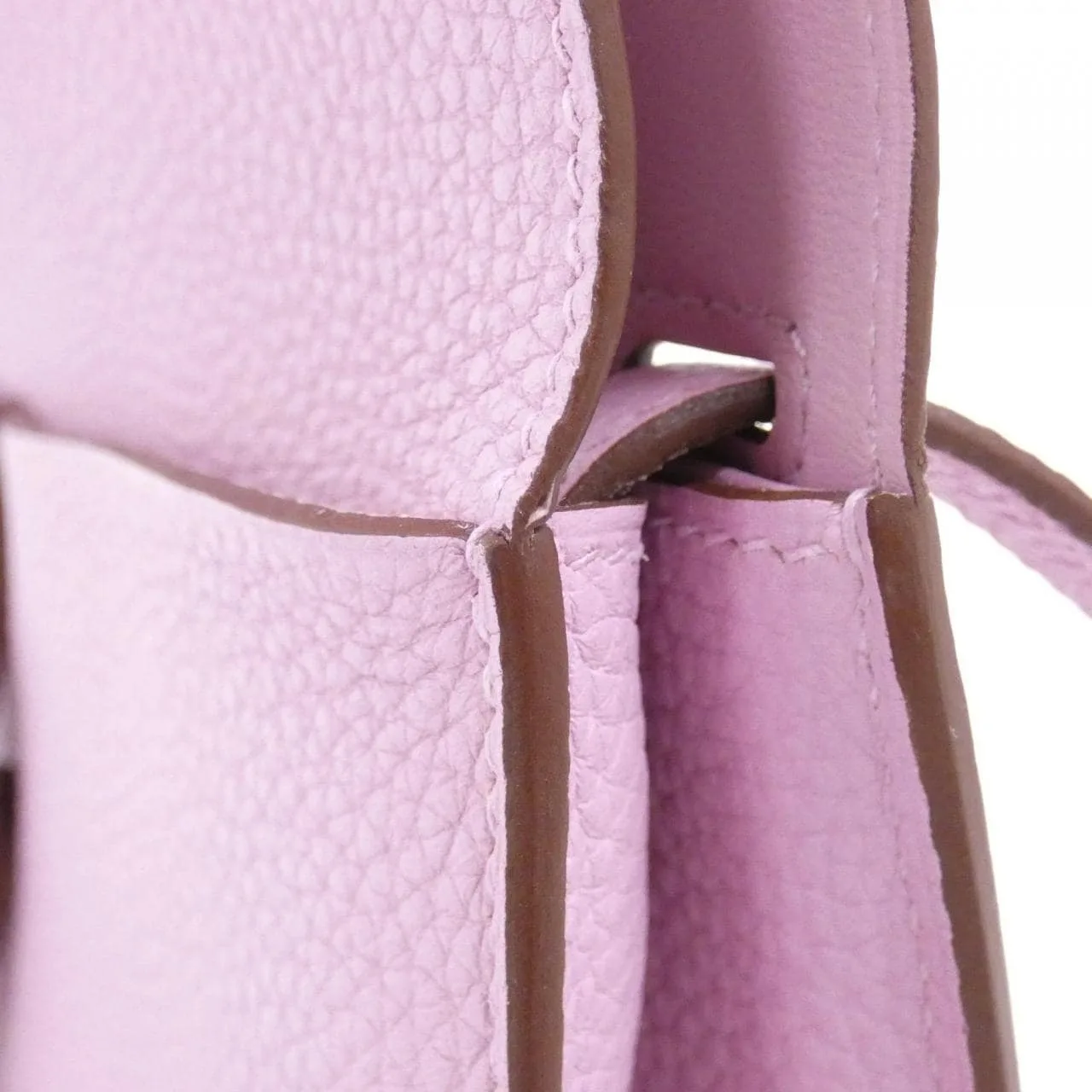 HERMES Halzan 082027CK Handbag Clemence 黑色 Clemence 皮 中古品A - 縮圖 5