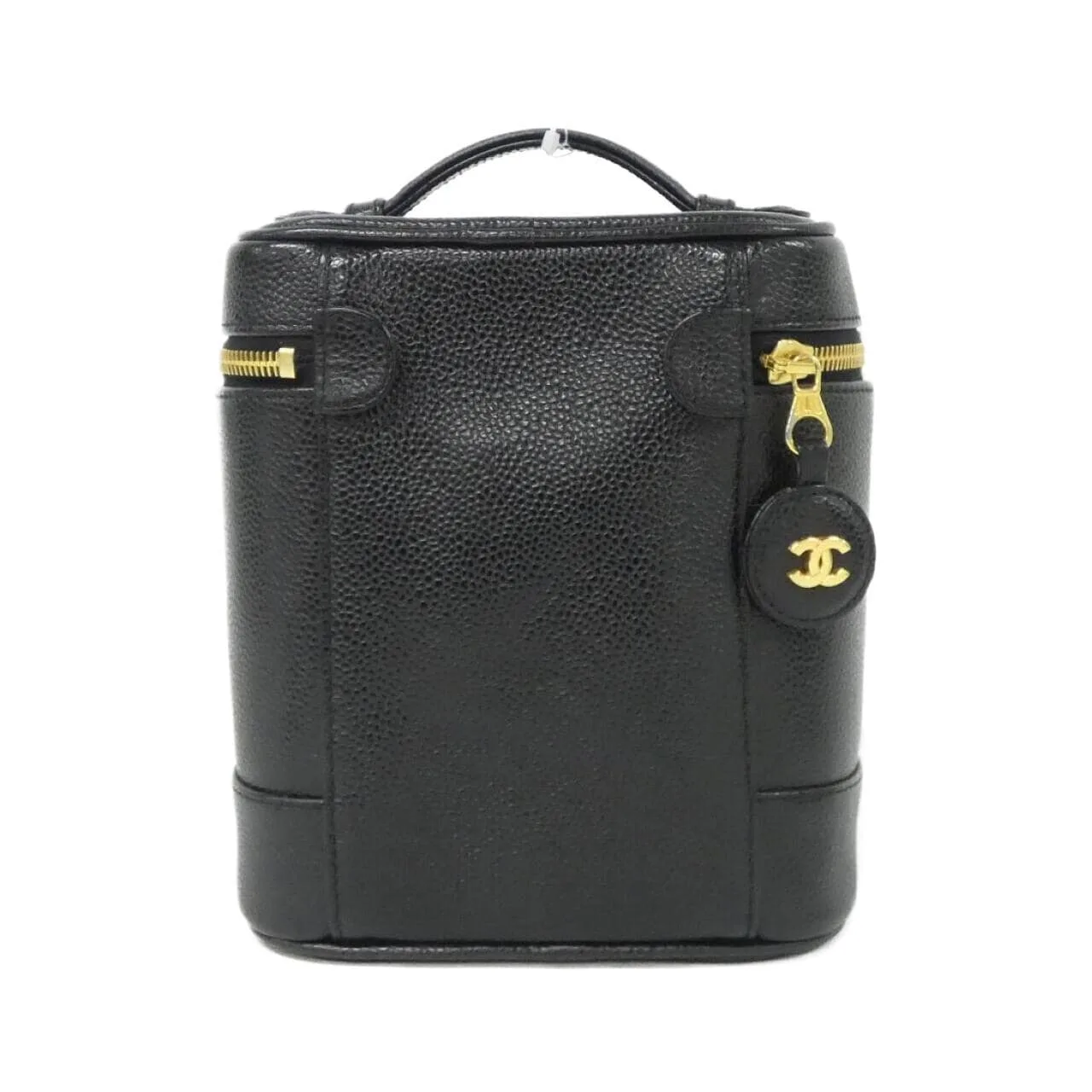 CHANEL 1998 Handbag Grained Calfskin Black Grained Calfskin Rank A - Thumbnail 2