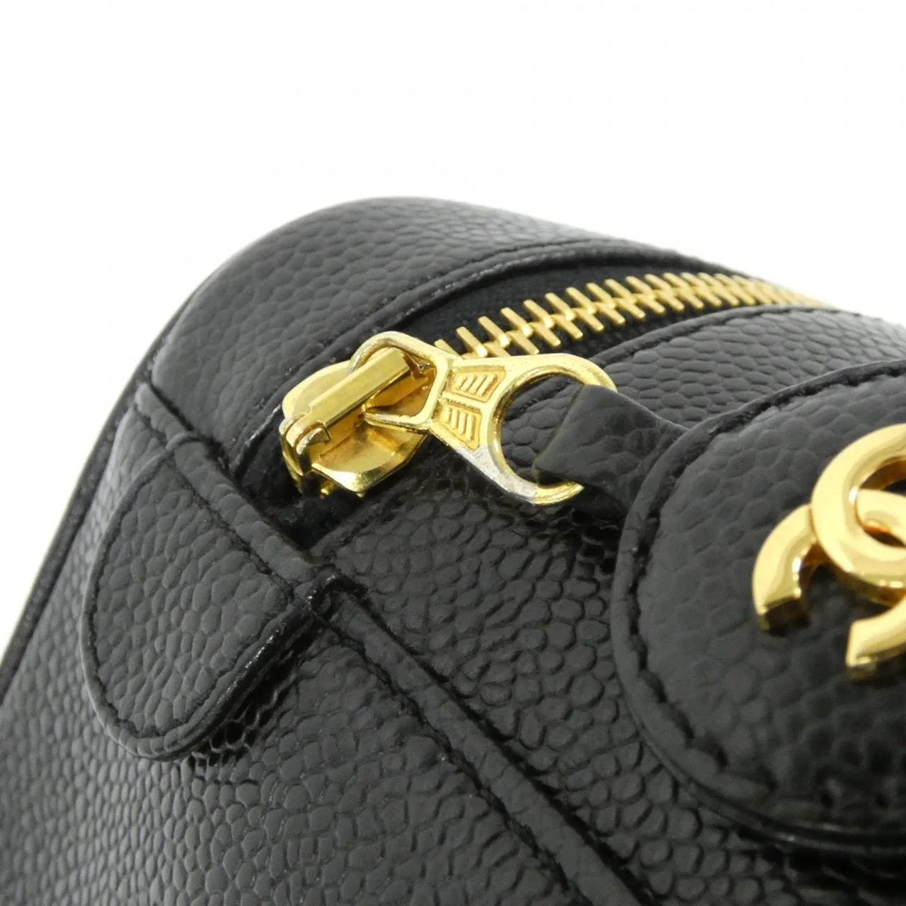 CHANEL 1998 Handbag Grained Calfskin Black Grained Calfskin Rank A - Thumbnail 4