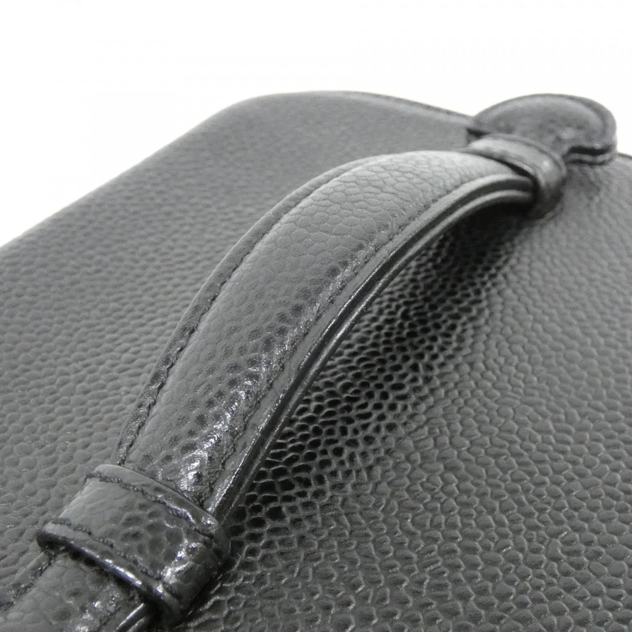 CHANEL 1998 Handbag Grained Calfskin Black Grained Calfskin Rank A - Thumbnail 5