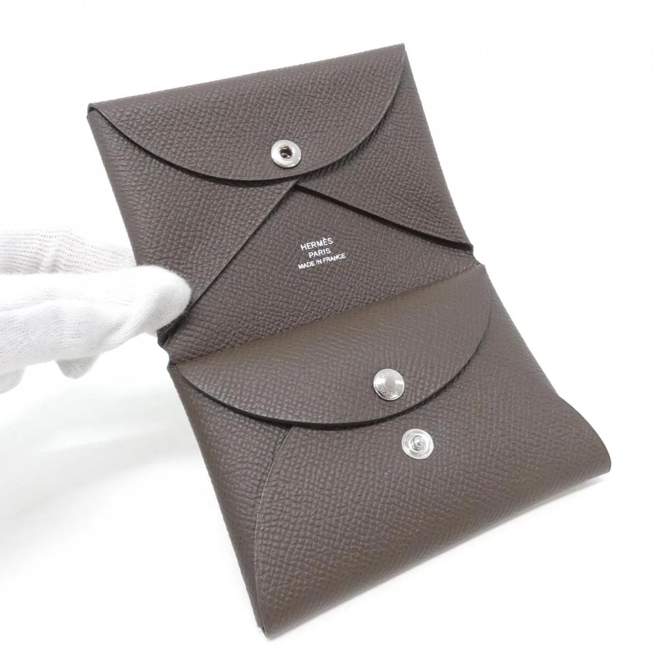 HERMES 083035CK Coin Case Epsom Black Epsom Leather Rank A - Thumbnail 3