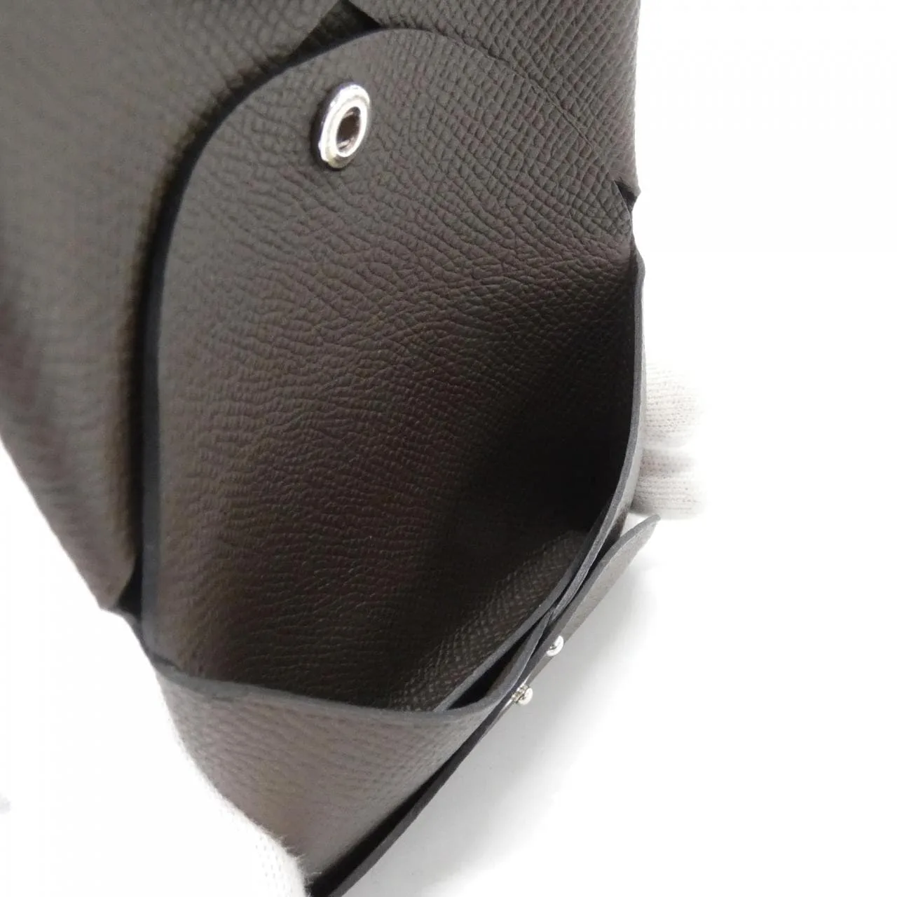 HERMES 083035CK Coin Case Epsom Black Epsom Leather Rank A - Thumbnail 4