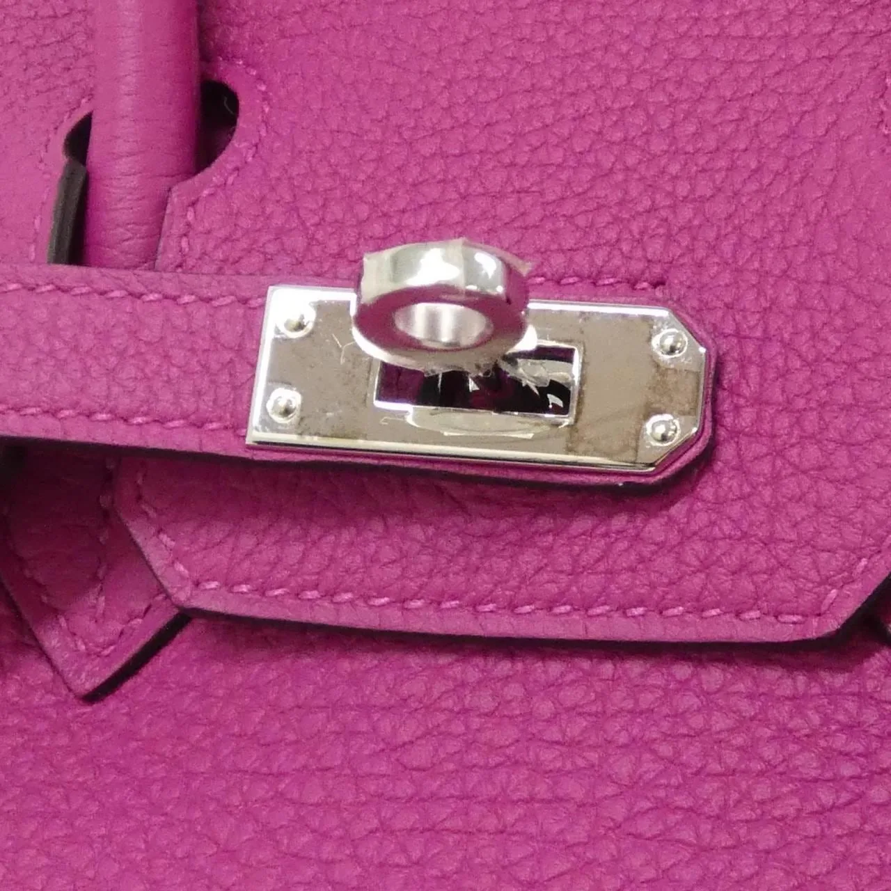 HERMES Birkin 041344CK Handbag Togo 紫色 Togo 牛皮 中古品A - 縮圖 5