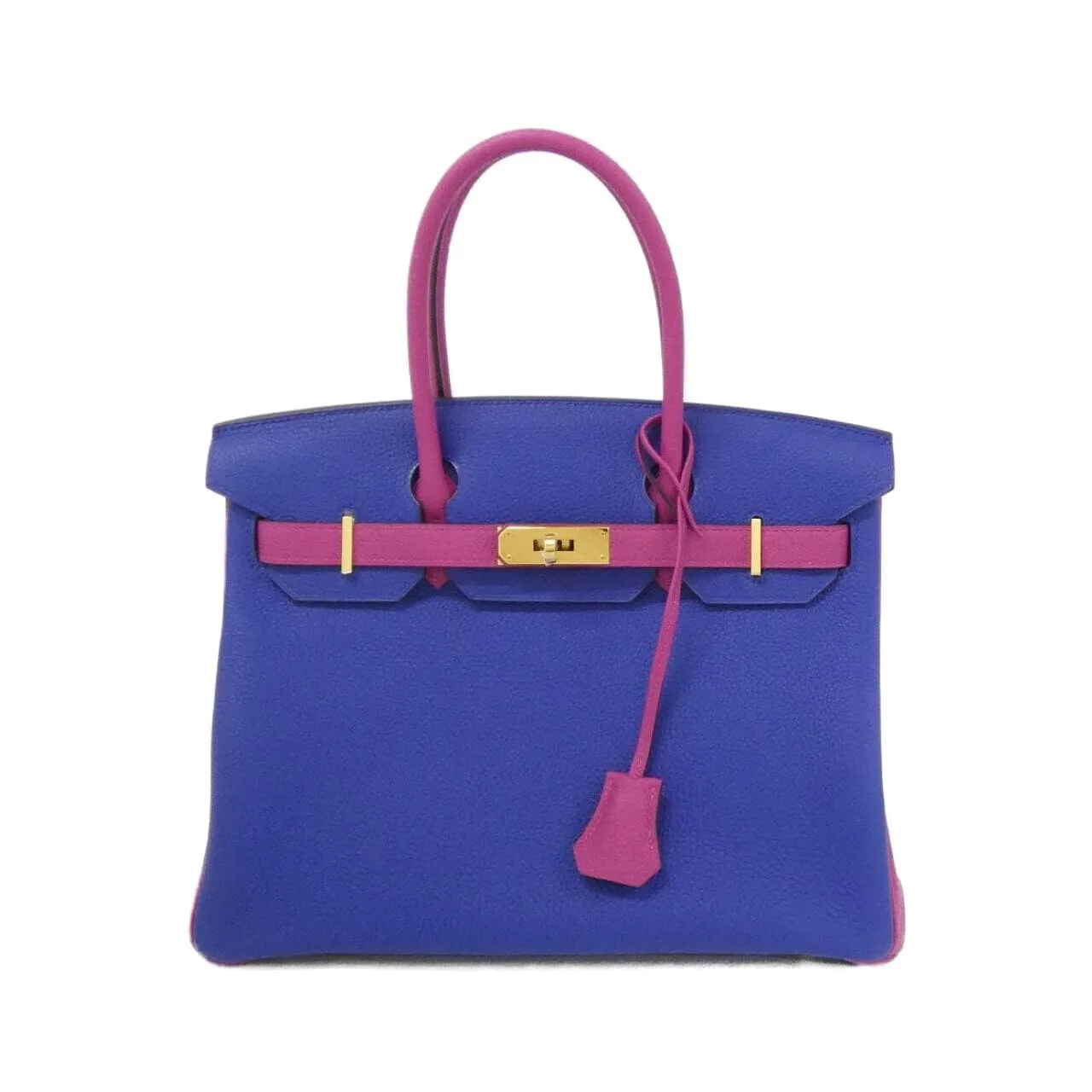 HERMES Birkin Handbag Togo Purple
