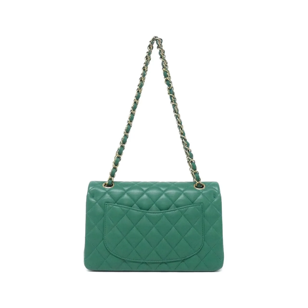 CHANEL Matelasse 1113 Shoulder Lambskin Green Lambskin Rank A - Thumbnail 2