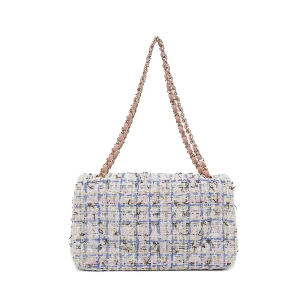 CHANEL Matelasse 1112 Shoulder Tweed White Tweed Rank A - Thumbnail 2