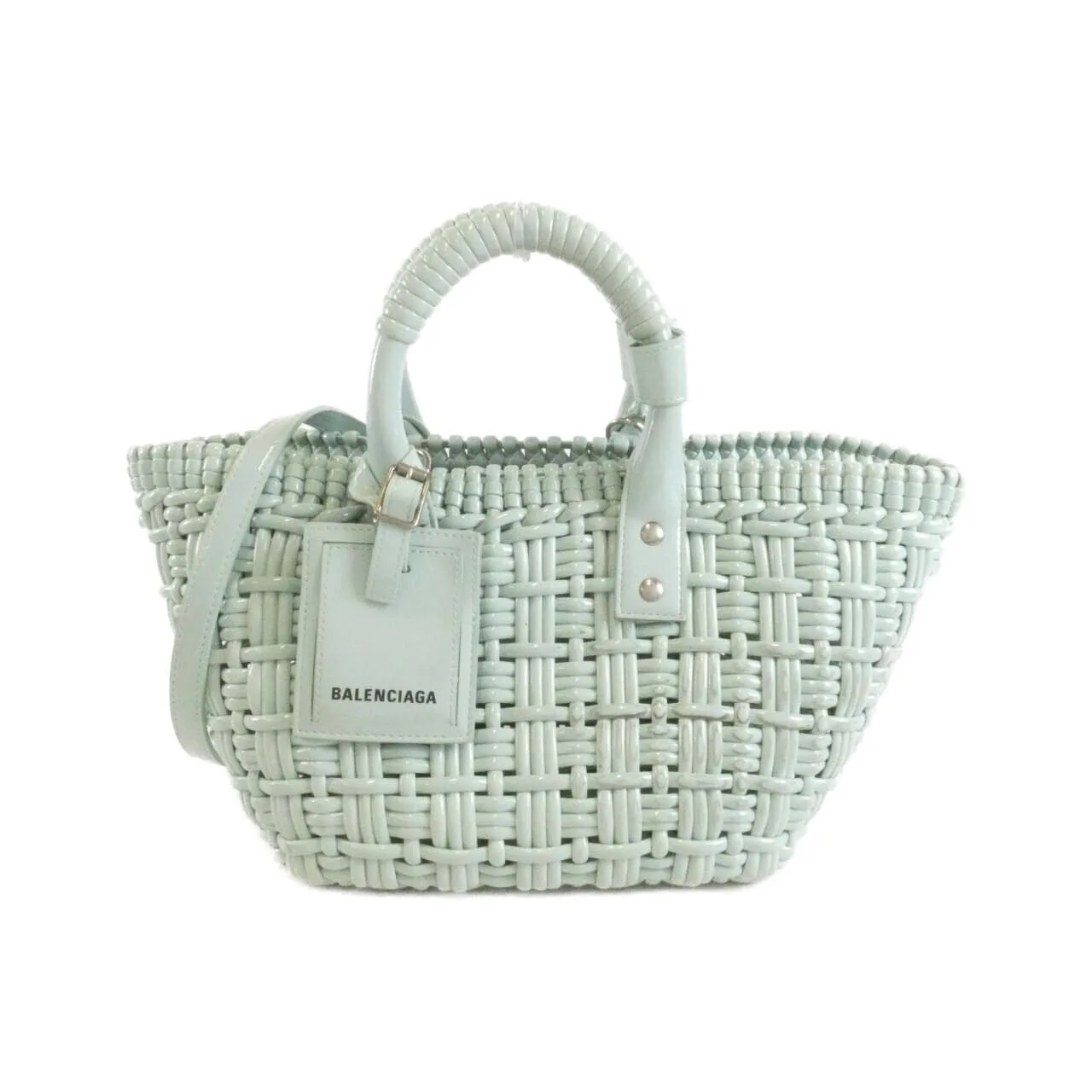 BALENCIAGA Bistro 671342 2IE3Y Handbag Patent Leather Black