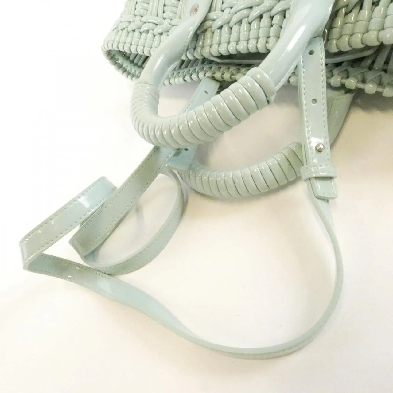 BALENCIAGA Bistro 671342 2IE3Y Handbag Patent Leather Black Patent Leather Rank B - Thumbnail 7