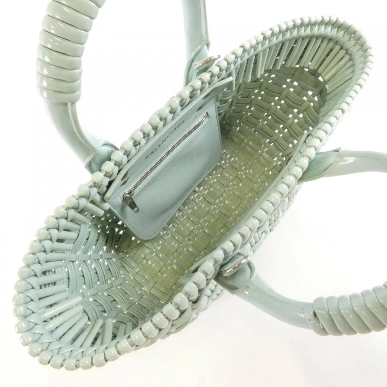 BALENCIAGA Bistro 671342 2IE3Y Handbag Patent Leather Black Patent Leather Rank B - Thumbnail 9