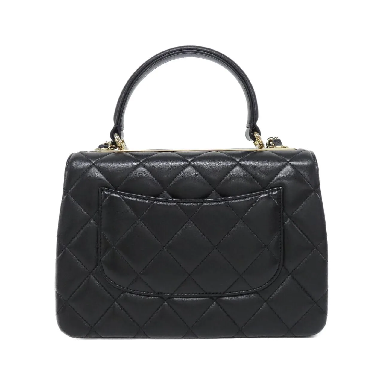 CHANEL 92236 Handbag Lambskin Black Lambskin Rank A - Thumbnail 2
